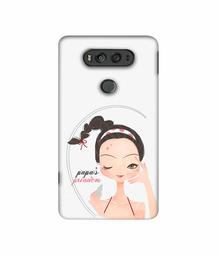 Amazon Brand - Solimo Designer Papa's Princess 3D Printed Hard Back Case Mobile Cover for LG V20