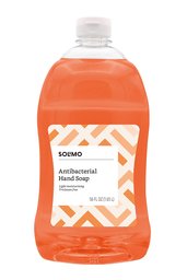 Amazon Brand - Solimo Antibacterial Liquid Hand Soap Refill, Light Moisturizing, Triclosan-Free, 56 Fluid Ounces, Pack of 1