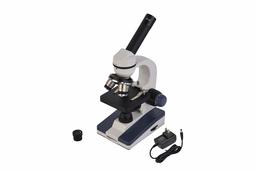 AmazonBasics All-Metal Optical Glass Lenses Cordless LED Student Biological Compound Microscope (Renewed)