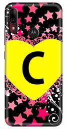 Amazon Brand - Solimo Designer Heart Pattern Alphabet-C 3D Printed Hard Back Case Mobile Cover for Motorola Moto E6s / Motorola Moto E6 Plus