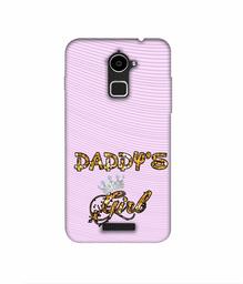 Amazon Brand - Solimo Designer Daddy's Girl in Glitter Pattern 3D Printed Hard Back Case Mobile Cover for Coolpad Note 3 Lite