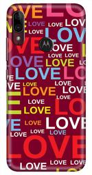 Amazon Brand - Solimo Designer Love Pattern Design 3D Printed Hard Back Case Mobile Cover for Motorola Moto E6s / Motorola Moto E6 Plus