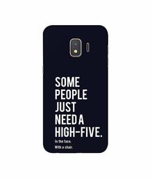 Amazon Brand - Solimo Designer High-Five 3D Printed Hard Back Case Mobile Cover for Samsung Galaxy J2 Core