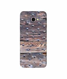 Amazon Brand - Solimo Designer Wooden Blocks Check 3D Printed Hard Back Case Mobile Cover for Samsung Galaxy J4 Plus