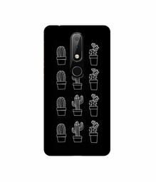 Amazon Brand - Solimo Designer Cactus Design 3D Printed Hard Back Case Mobile Cover for Nokia 6.1 Plus