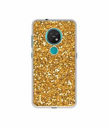 Amazon Brand - Solimo Designer Golden Sparkle UV Printed Soft Back Case Mobile Cover for Nokia 7.2