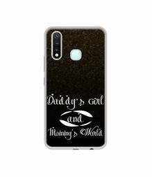 Amazon Brand - Solimo Designer Daddy's Girl and Mummy World UV Printed Soft Back Case Mobile Cover for Vivo Y19