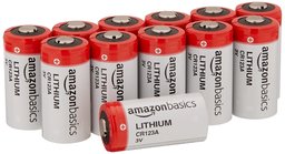 AmazonBasics Lot de 12 piles lithium CR123A 3 V