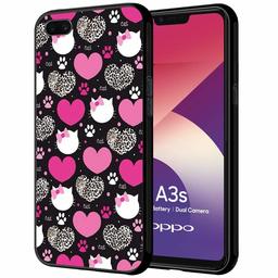 Amazon Brand - Solimo Designer Hearts Printed Hard Back Case Mobile Cover for Oppo A3s (D1210)