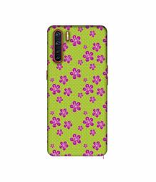 Amazon Brand - Solimo Designer Pink Flower Patterns 3D Printed Hard Back Case Mobile Cover for Oppo A91