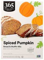 365 by Whole Foods Market, Limited Edition Bread & Muffin Mix, Spiced Pumpkin (Made With Real Pumpkin), 18.3 Ounce