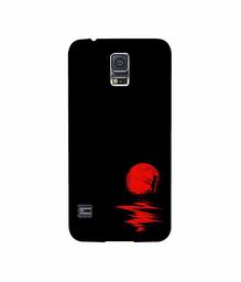 Amazon Brand - Solimo Designer Red Moon 3D Printed Hard Back Case Mobile Cover for Samsung Galaxy S5 i9600