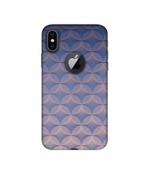 Amazon Brand - Solimo Designer Circle Texture 3D Printed Hard Back Case Mobile Cover for Apple iPhone X (Logo Cut)