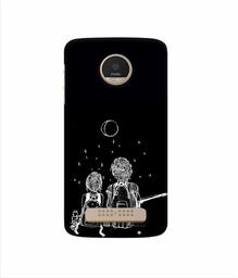 Amazon Brand - Solimo Designer Couples Sitting at Dark 3D Printed Hard Back Case Mobile Cover for Motorola Moto Z Play