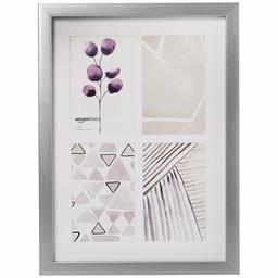 AmazonBasics Photo Frames - 4-Opening 4'x6' Collage, Nickel