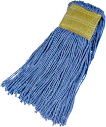 AmazonBasics cut-end Cotton mop Head, 12,7 cm con fascia, M, Blue