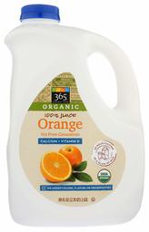 365 Everyday Value, Organic Orange Juice, Not From Concentrate, 89 fl oz