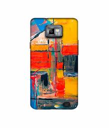 Amazon Brand - Solimo Designer Multicolor Squre Blocks 3D Printed Hard Back Case Mobile Cover for Samsung Galaxy S2