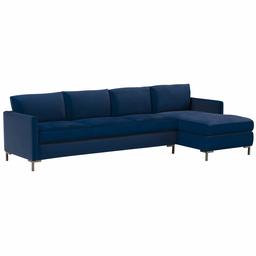 Amazon Brand – Rivet Edgewest Low Back Modern Right Chaise Sofa Sectional, 115