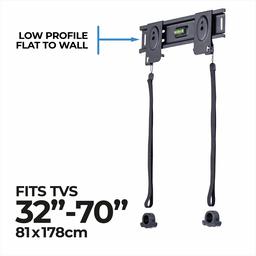 AmazonBasics Essentials Flat TV Wall Mount for 23-50 inch TVs