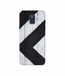 Amazon Brand - Solimo Designer Black Paint Texture on Wood 3D Printed Hard Back Case Mobile Cover for Samsung Galaxy A6