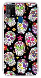 Amazon Brand - Solimo Designer Multicolor Skull Pattern Printed Soft Back Case Mobile Cover for Samsung Galaxy M31