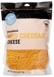 Amazon Brand - Happy Belly Shredded Mild Cheddar, 16 Ounce