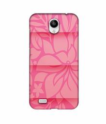 Amazon Brand - Solimo Designer Pink Flower Banch Print On Cloth 3D Printed Hard Back Case Mobile Cover for Vivo Y21L