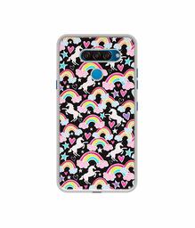 Amazon Brand - Solimo Designer Unicorn Texture UV Printed Soft Back Case Mobile Cover for LG Q60