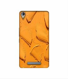 Amazon Brand - Solimo Designer Yellow Texture Wall 3D Printed Hard Back Case Mobile Cover for Micromax Canvas Juice 3Plus Q394