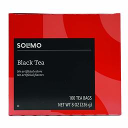 Amazon Brand - Solimo Black Tea Bags, 100 Count