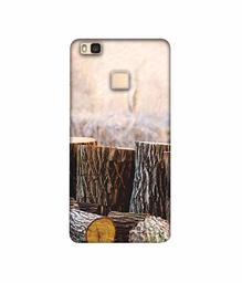 Amazon Brand - Solimo Designer Wood logs 3D Printed Hard Back Case Mobile Cover for Huawei P9 lite