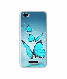 Amazon Brand - Solimo Designer Flying Butterflies UV Printed Soft Back Case Mobile Cover for Lava Z61