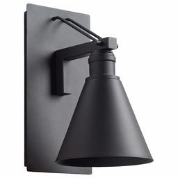 Amazon Brand – Stone & Beam Modern Indoor Outdoor Wall Mount Sconce with Light Bulb, 11.75