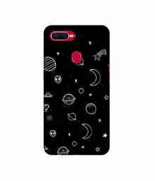 Amazon Brand - Solimo Designer Solar System 3D Printed Hard Back Case Mobile Cover for Oppo F9