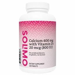 Amazon Brand - Solimo Calcium 600mg plus Vitamin D3 with Minerals