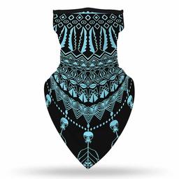 ENCOM Unisex Neck Gaiter,Clothing Bandana Face Scarf Lightweight Breathable for Sun Wind Ear Loops Balaclava 1 Pack Blue