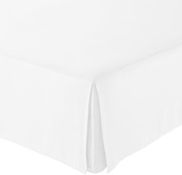 AmazonBasics Pleated Bed Skirt - Queen, Bright White