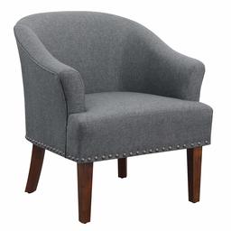 Amazon Brand – Ravenna Home Ryleigh Rounded Mid-Century Barrel Accent Chair, 27.5