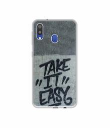 Amazon Brand - Solimo Designer Take It Easy UV Printed Soft Back Case Mobile Cover for Samsung Galaxy M20