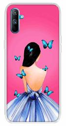 Amazon Brand - Solimo Designer Multicolor Girl Butterfly Design Printed Soft Back Case Mobile Cover for Realme C3