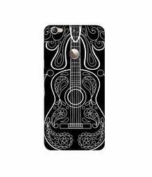 Amazon Brand - Solimo Designer White Gitar On Black 3D Printed Hard Back Case Mobile Cover for LeTV Le 1s