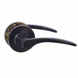 AmazonBasics Leviers de porte incurvés Passage Oil-Rubbed Bronze