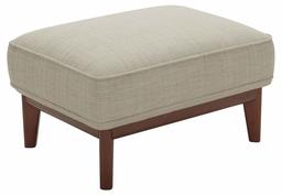 Amazon Brand – Stone & Beam Hillman Mid-Century Ottoman with Wood Base and Legs, 30