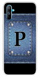 Amazon Brand - Solimo Designer Multicolor Button Jeans Alphabet-P Printed Soft Back Case Mobile Cover for Realme C3