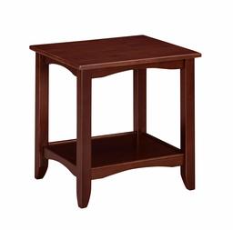 Amazon Brand – Ravenna Home Dora Classic Shelf Storage Wood Side End Table, 22