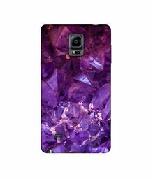 Amazon Brand - Solimo Designer Purpal Stone 3D Printed Hard Back Case Mobile Cover for Samsung Galaxy Note 4