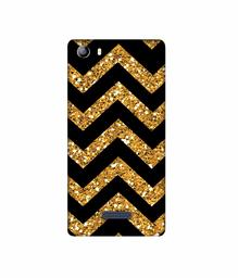 Amazon Brand - Solimo Designer Golden Zik Zak Pattern 3D Printed Hard Back Case Mobile Cover for Micromax Canvas 5 E481