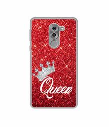 Amazon Brand - Solimo Designer Queen On Red Glitter UV Printed Soft Back Case Mobile Cover for Huawei Honor 6X