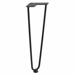 AmazonBasics Furniture Legs - Hairpin, 16-Inch Length, 3/8-Inch Diameter, Black